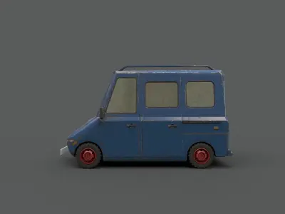 Van Stylized Low-poly 3D model
