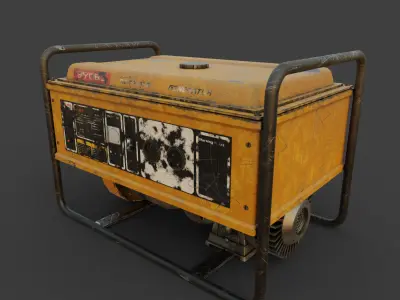 electricity generator Low-poly 3D model