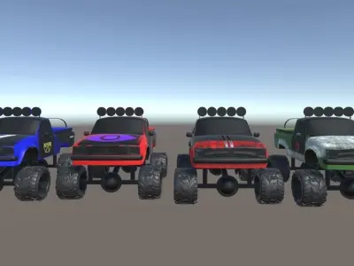  Low Poly Monster Turks pack-1 Low-poly 3D model