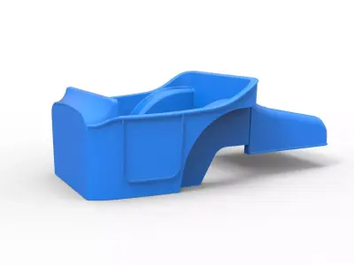 Shell of Vintage front engine dragster Version 3 Scale 1 to 25 3D print model