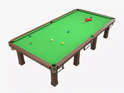 Billiard Snooker Table Full 02 3D model