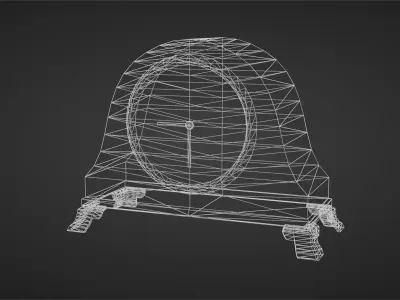 Antique clock Free low-poly 3D model