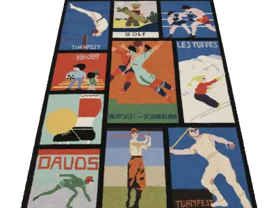 Rug Set 2152 3D model