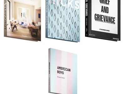 091 Decorative books set 13 Elegant and Fashion 01 3D model