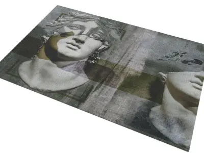 Cool Cuts Carpets 3D Model Textures and material  close up  3D model