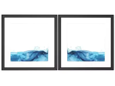 Art Frams 104- Teal Marble 2 3D model