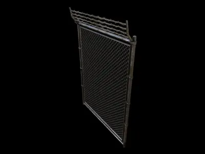 Modular Fence Pack 2 Low-poly 3D model