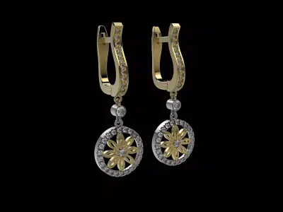 EARRINGS J 999 3D print model