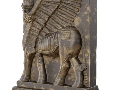 Assyrian Lamassu Guardian Deity of Mesopotamia 3D model