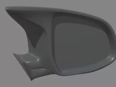 Car Mirror 025 Low-poly 3D model