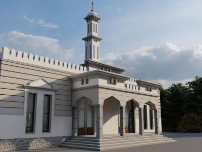 Mosque Detail Design 3D model