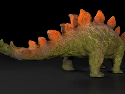 Stegosaurus herbivorous dinosaur Low-poly 3D model