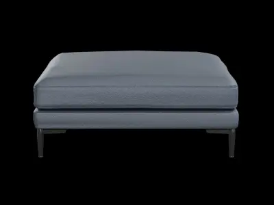 Harper Ottoman Satin fabric Low-poly 3D model