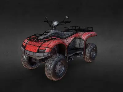ATV PBR Low-poly 3D model