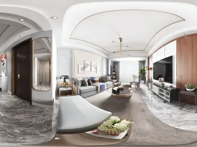 Luxury living room interior 3D model buy