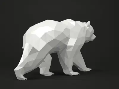 WILD BEAR Low-poly Low-poly 3D model