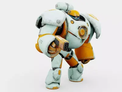 WARRIOR-X1  Rigged for Unreal Engine - Unity - MIXAMO 3D model