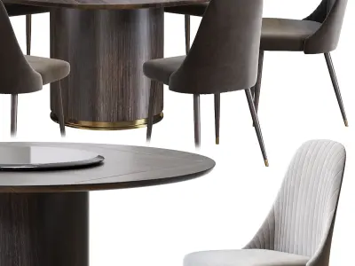 Chair Bary and Otab table 3D model