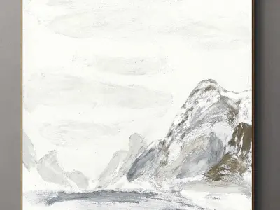 Plaster two square photo frames 64 Low-poly 3D model