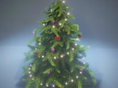 Christmas Tree 3D Model Low-poly 3D model