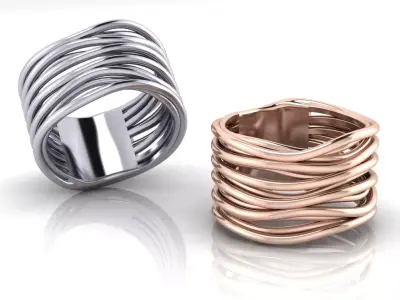 luxury gold ring 3D print model buy