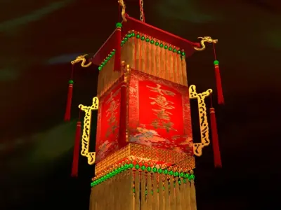 Chinese Palace Lantern 3D model 18
