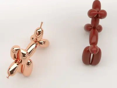 Balloon Dog Sculpture 3D model