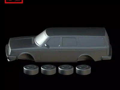 Volvo 245 GL Station Wagon 1993 3D print model