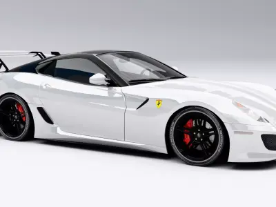 Ferrari 599 GTO Low-poly 3D model