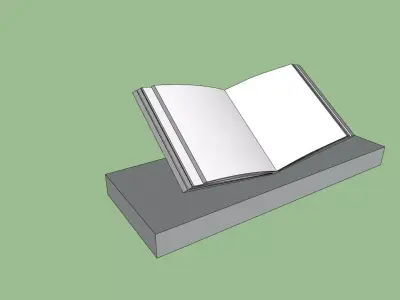 book sculpture sketchup model 3D model