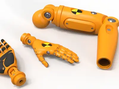 Crash Test Dummy  Robot Android mechanical hand 3D model