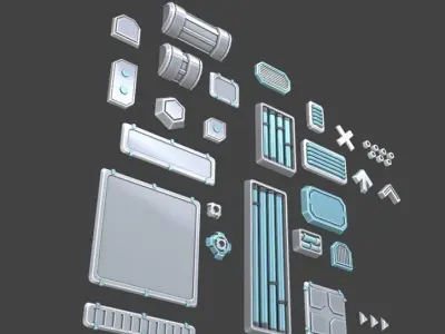Ultimate Modular sci-fi  pack  3D model