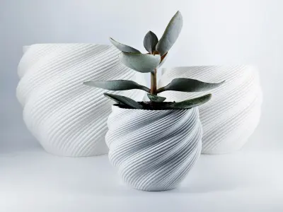 Modern PLANT POT Diluvian for succult planters to big pots 3D print model