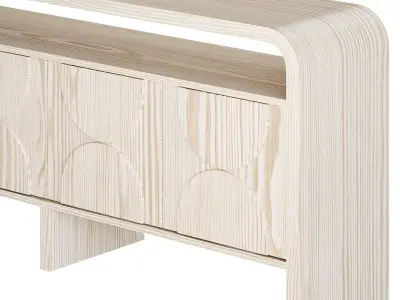 Wood Sideboard Buffet Japandi 3D model