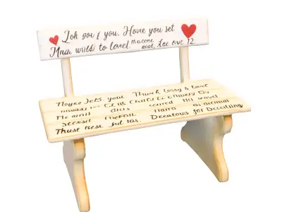 Wooden Bench Pack Low-poly 3D model