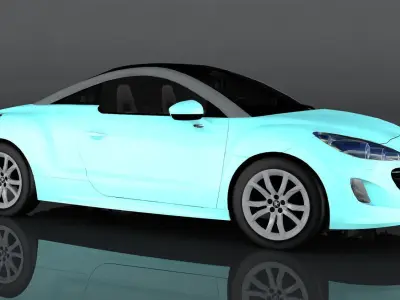 Peugeot RCZ Low-poly 3D model