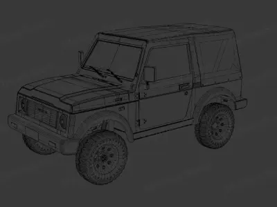 Suzuki Samurai SJ413 Soft Top 3D model