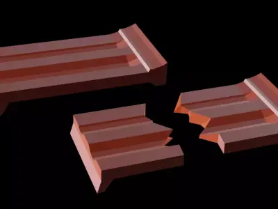 Roof Tile - Breakable Mobile Game Asset Free low-poly 3D model