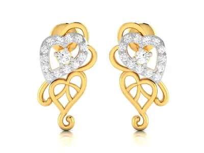 Women Earring 3dm STL OBJ FBX Render Details 3D print model