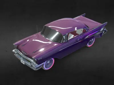 Chevrolet 1957 Lowpoly Low-poly 3D model