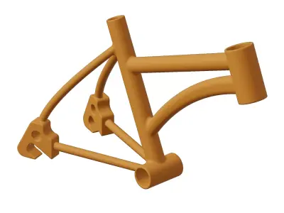 Plastic Bike Frame Toy 3D model