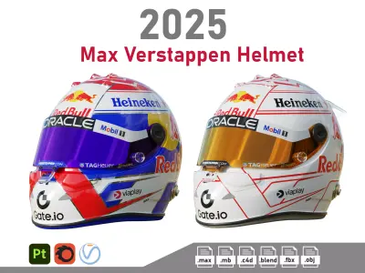 F1 Max Verstappen Helmet 2025 3D model