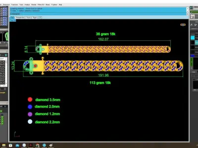 Luxury Cuban Link Bracelet with Box Clasp  4125 3D print model