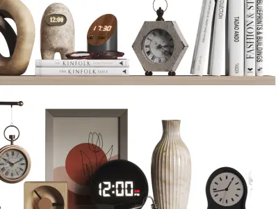 Decorative Set 19 - Clock collection 3D model