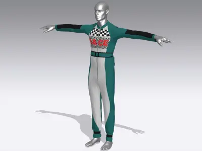 Racing Custom Driver Suits Low-poly 3D model