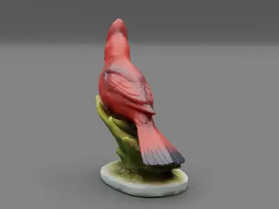 Northern Cardinalis bird Low-poly 3D model