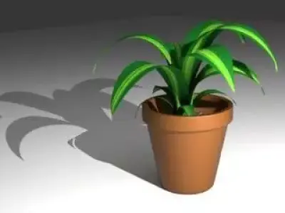 Flowerpot plant in pot Free 3D model