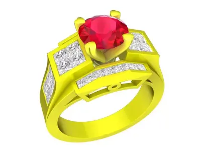 A5139 Luxury Diamond Fashion Women Ring 3D print model