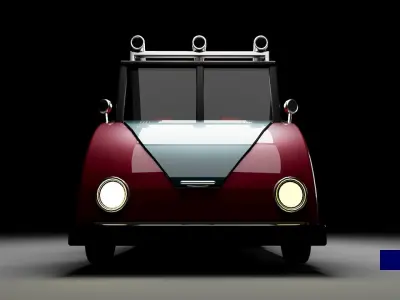 Low Poly Car 3D model get