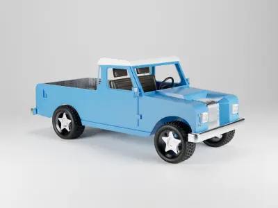 3D lowpoly truck - Land Rover 109 LWB SERIE III  Free low-poly 3D model